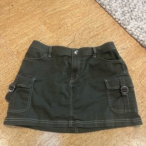 Green Cargo Skirt
